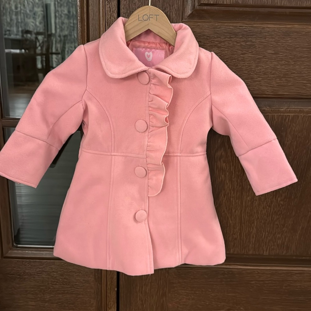 Girl’s pink dress coat